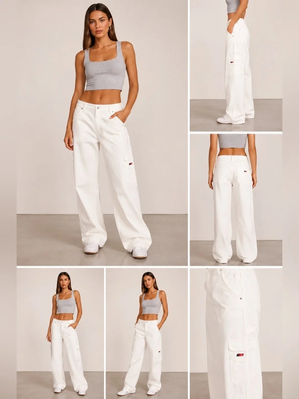Revolve White Cargo Pants Brand- Honor the Gift Americana